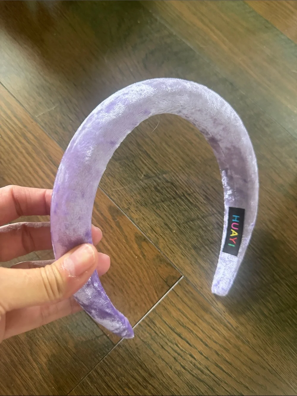 Velvet Padded Headband - Lavender